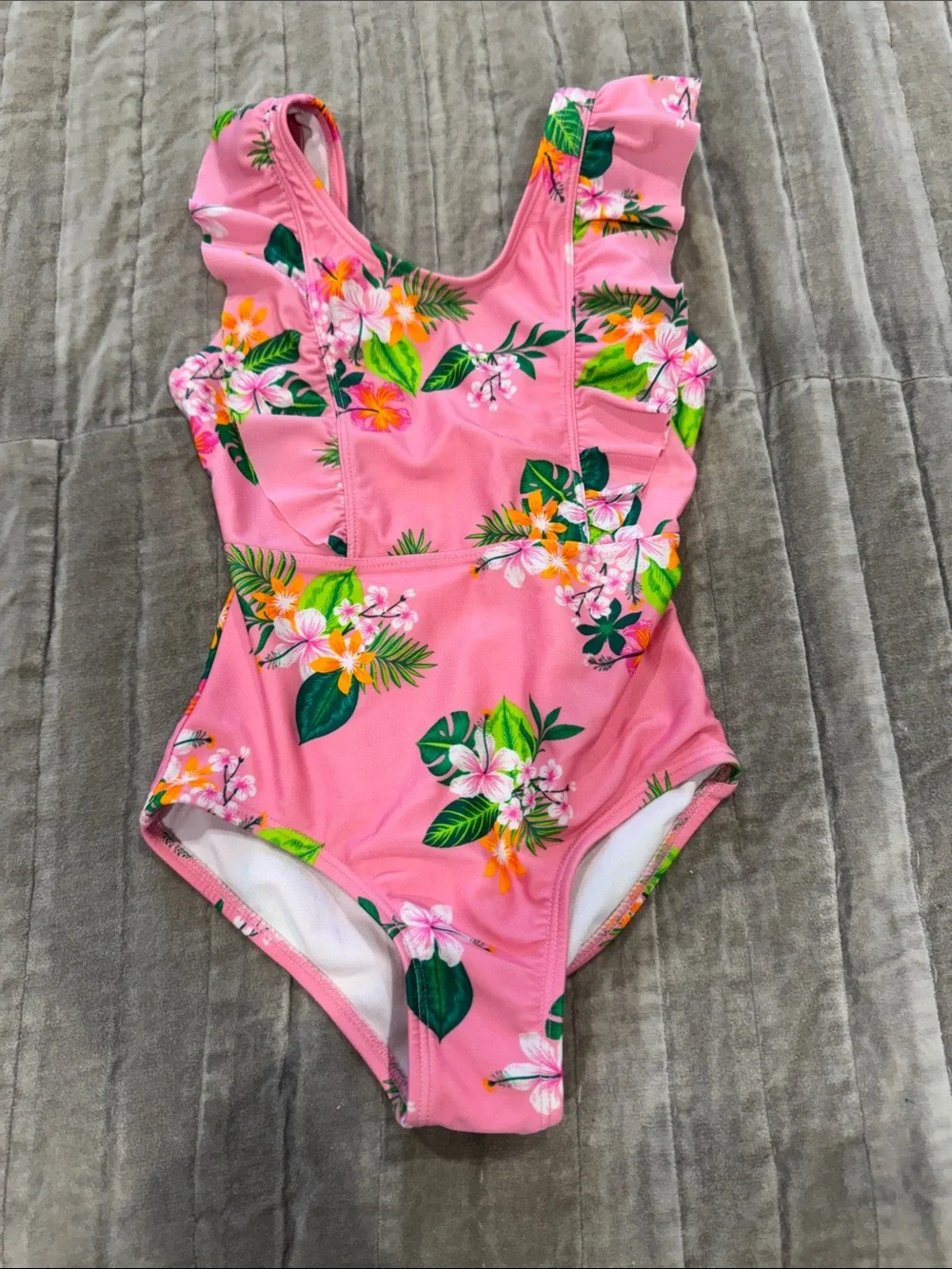 Cat Jack Girls' Bright Colorblock Bikini & Pink Floral One-Piece Swimsuit Size x
